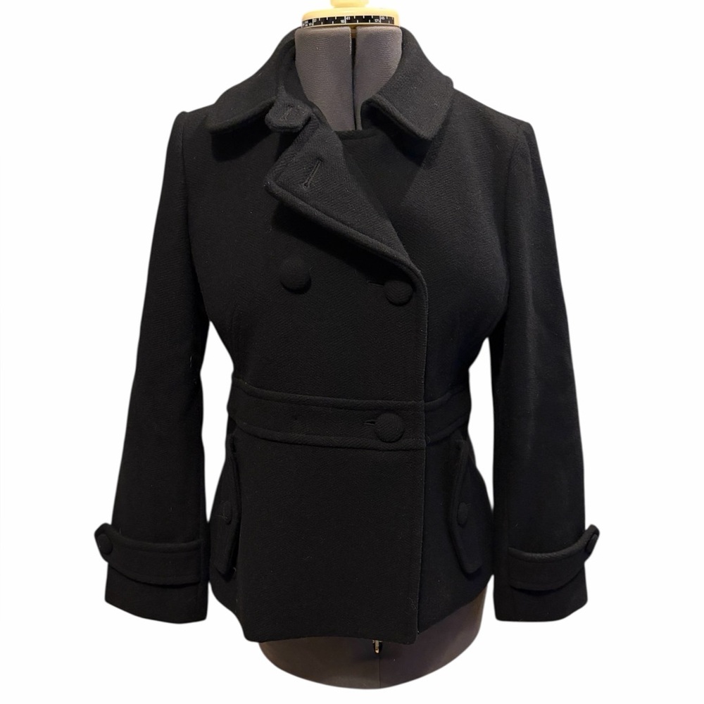 Talbots Black Women's Double Breasted Peacoat